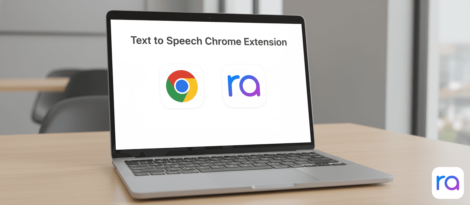 Chrome browser with an extension reading a page aloud