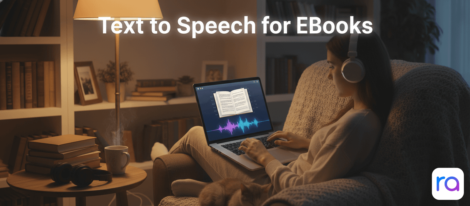 E-reader and headphones