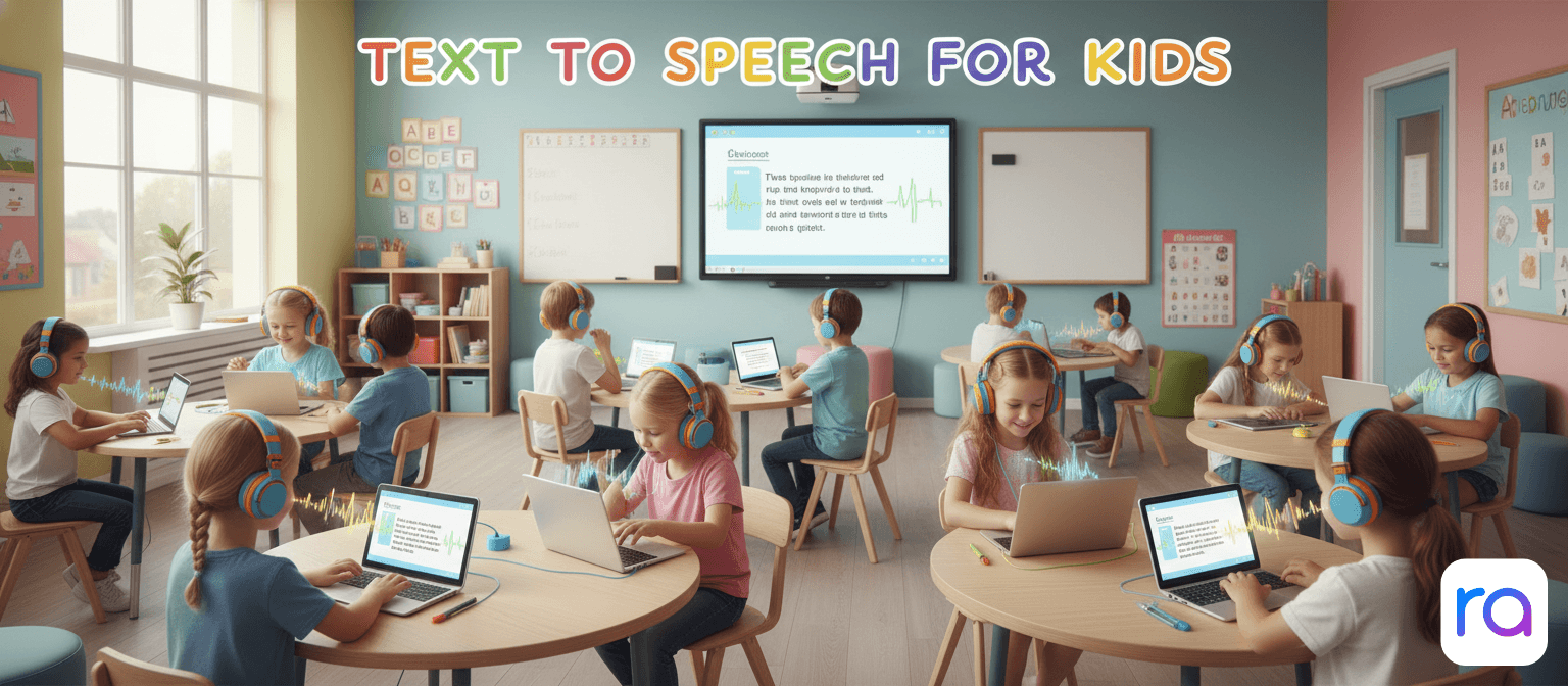 Child learning with a tablet