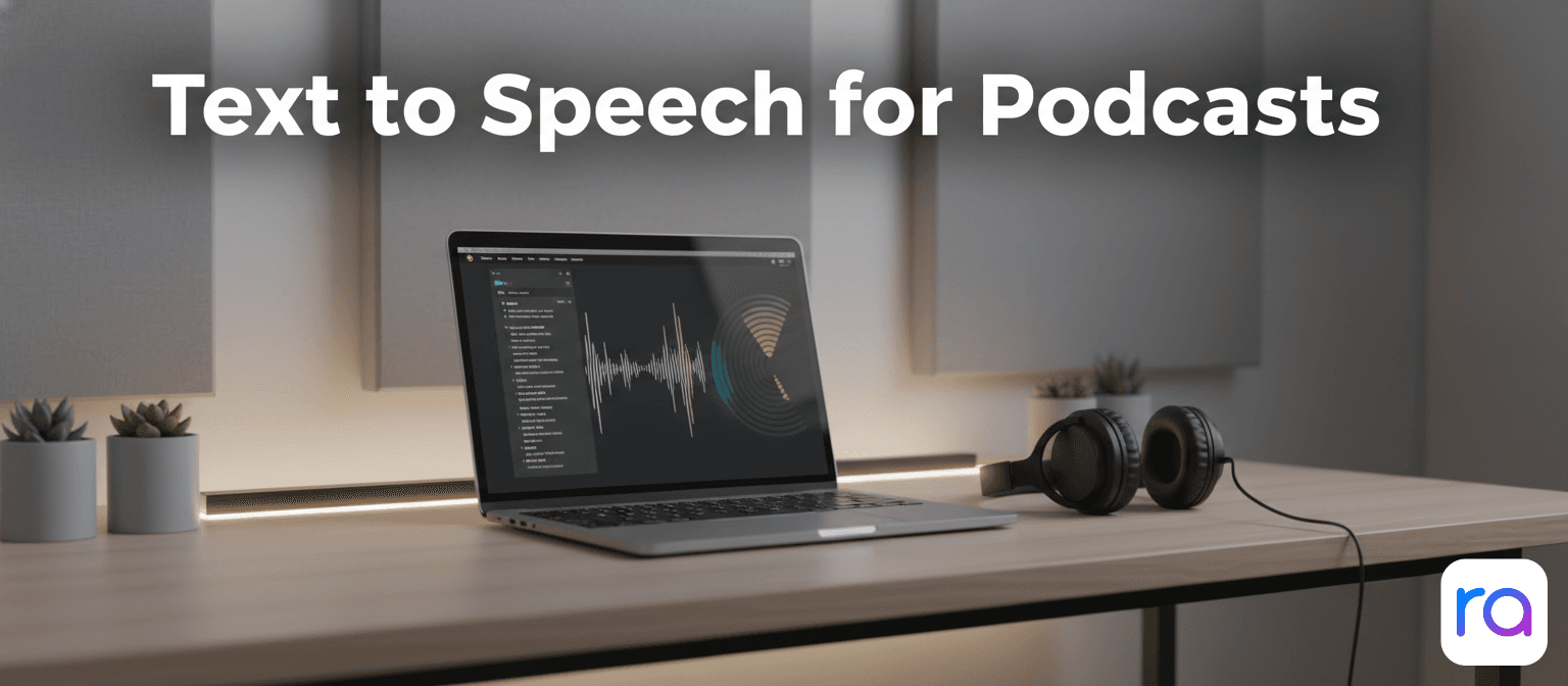 Microphone and waveform for podcast production